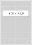  Etiqueta hoja láser DIN A4 105 x 42,5 - 2 (500 hojas por caja)