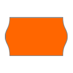  Etiqueta marcaje 26 x 16 ondulada fluor naranja anónima